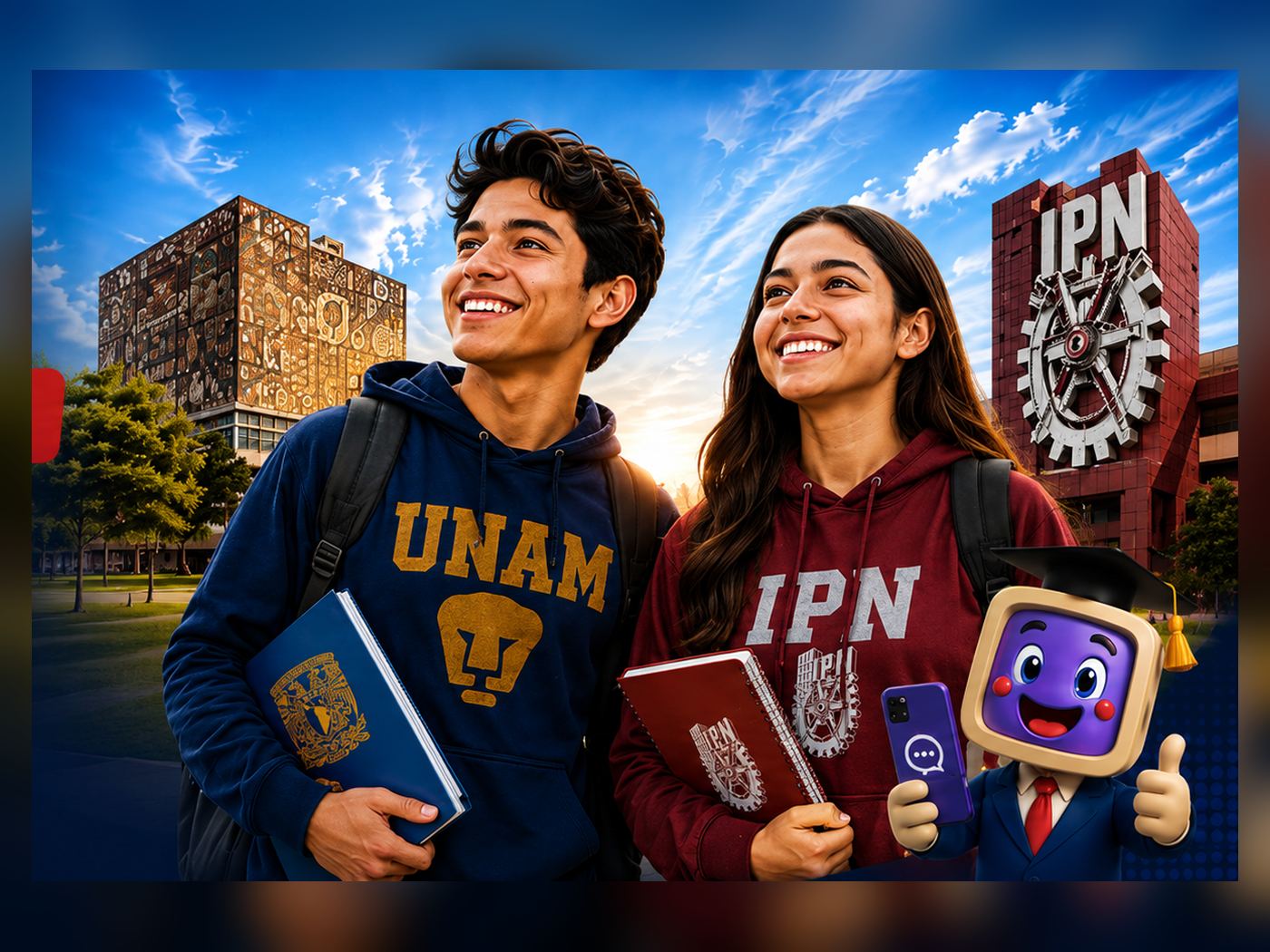 Estudiantes de secundaria prepar&aacute;ndose con Universitario Conversa para el examen de ingreso ECOEMS 2027 a Prepas y CCH de la UNAM y a Vocacionales y CECyT del IPN